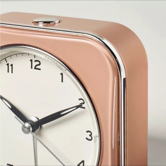 Vintage Style Analog Alarm Clock Blush - Hearth & Hand™ with Magnolia - Picture 3 of 5